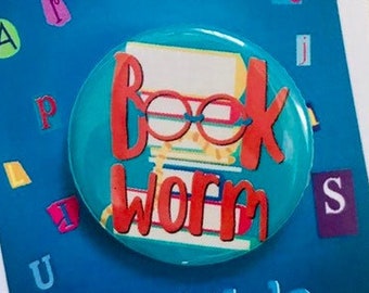 Matilda the Musical Mr. Wormwood Bookworm geïnspireerd speld, knop, badge, magneet, muziektheater
