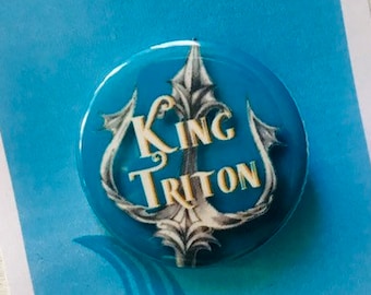Kleine zeemeermin, de op musical geïnspireerde koning Triton-speld, magneet, knop, insigne, muziektheater