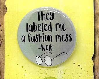 SHREK Musical Inspired Big Bad Wolf Pin, Pinback, Magnet, Pinback, Button, Badge, Fairytale Characters, Musical Theatre