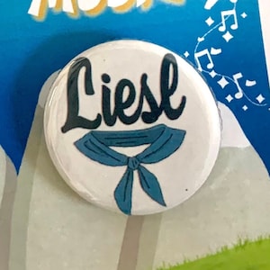 Pin, pinback, botón, imán, teatro musical, inspirado en Sonrisas y lágrimas de Liesl Von Trapp