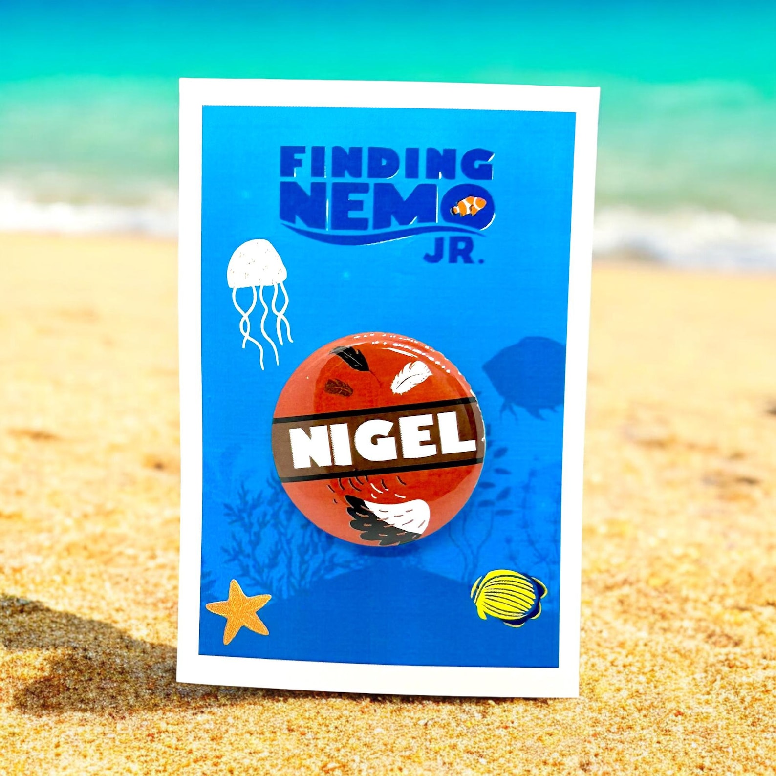 Finding Nemo the Musical Jr.& Kids Nigel Pelican Character Pin, Magnet ...