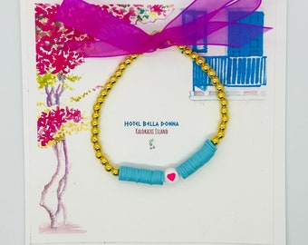 Pulsera de cuentas elásticas inspirada en el musical Mamma Mia, regalo de teatro musical