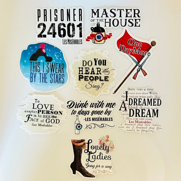 Les Misérables Inspired Sticker Pack