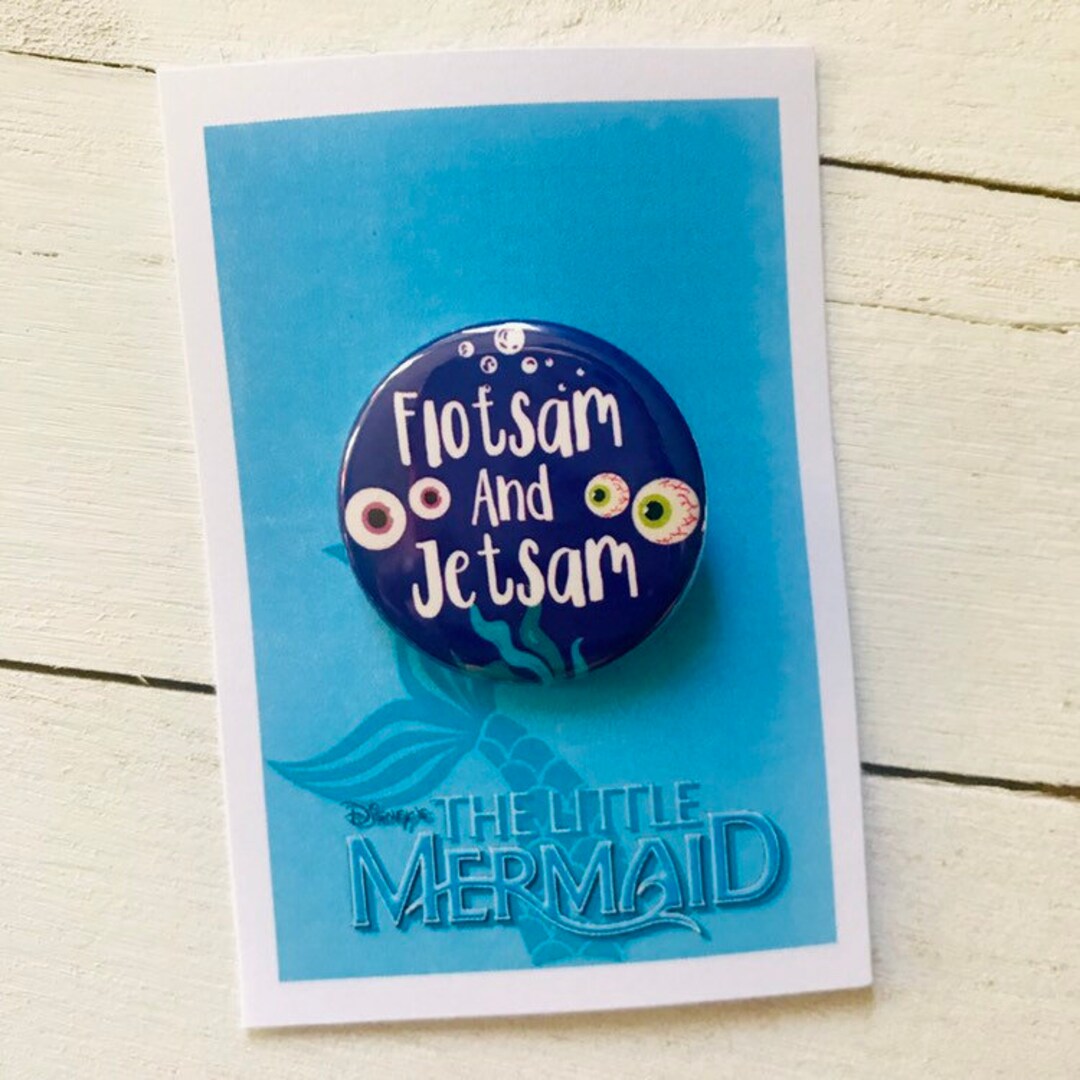 Little Mermaid the Musical Inspired Flotsam and Jetsam Pin, Button, Badge, Musical