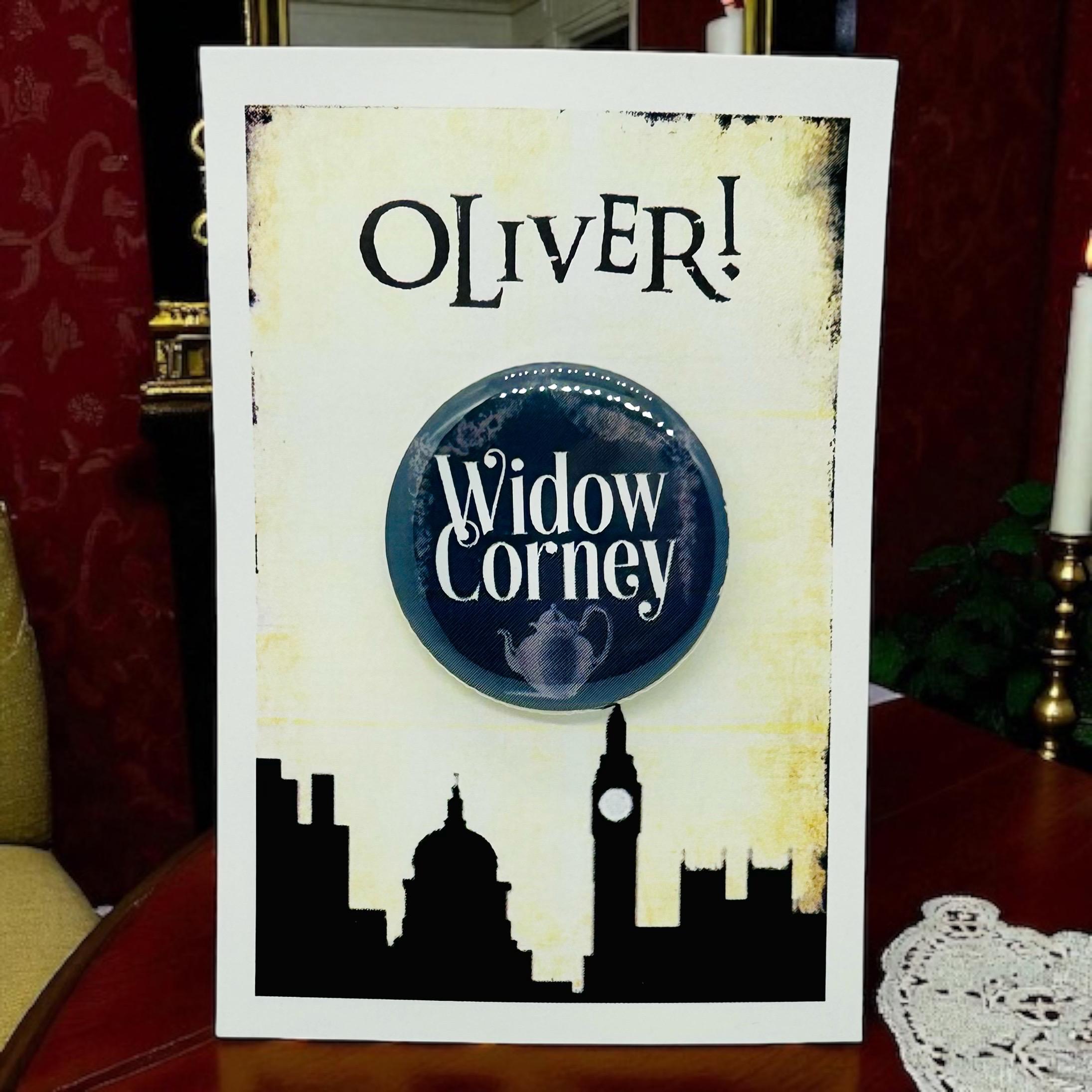 Oliver! the Musical, Widow Corney Pin, Button, Badge, Pinback