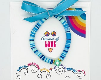 Mamma Mia Musical Inspired Stretch heishi Pulsera con cuentas, Regalo de teatro musical