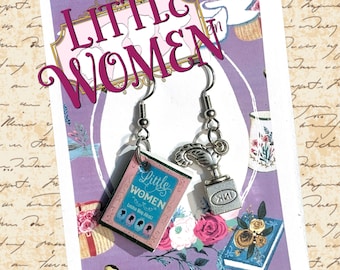 LITTLE WOMEN inspiró Mini Libro y Pendientes de Pluma Teatro Musical