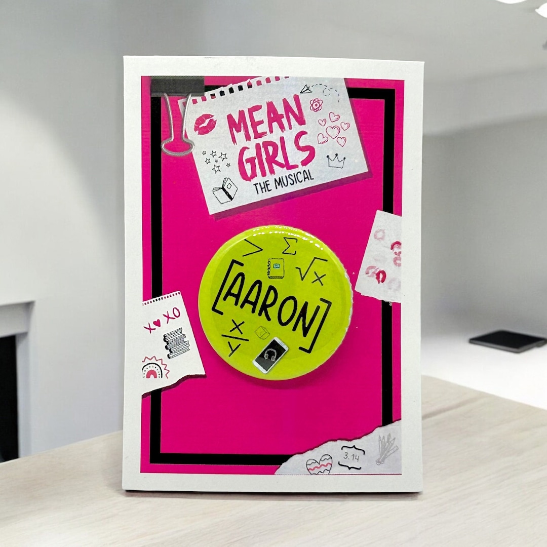 Mean Girls the Musical Aaron Inspired Pinback, Button, Badge, Magnet ...