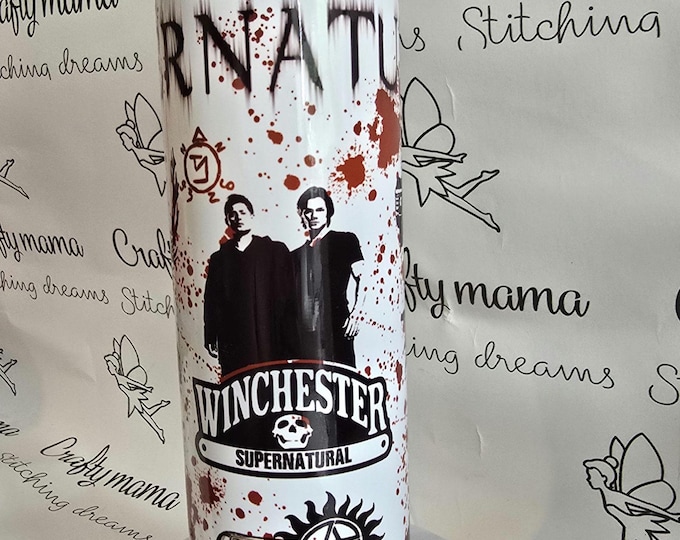SPN tumbler with straw, supernatural gift, custom gift for mum, mothers day gift for her, birthday gift for best friend, personalized cup