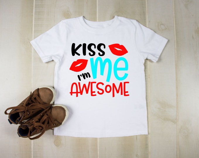 Kiss me tshirt, Personalized tshirts for kids, Easter gifts for baby, Easter basket stuffers for babies, Summer gifts for kids, Funny gifts