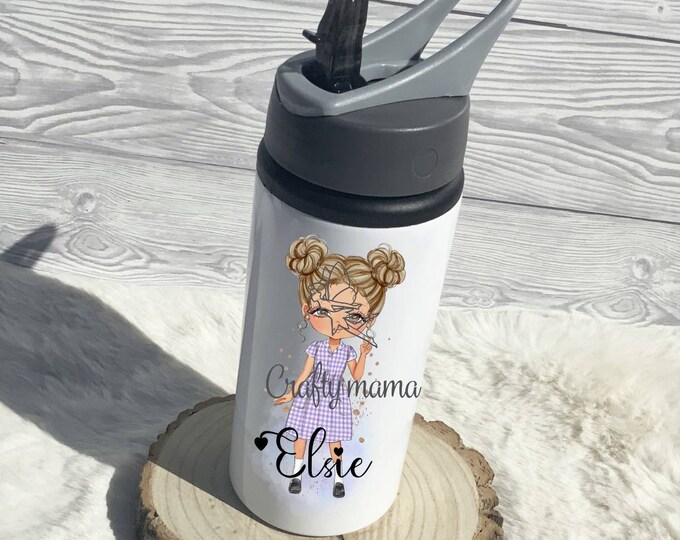 Personalized water bottle, back to school gift for kids, personalized gift for girls, birthday gift for students, nursery water bottle