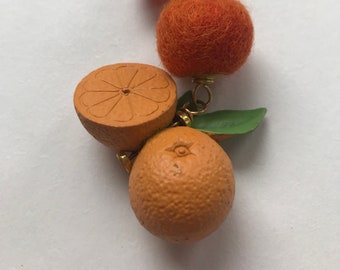 Lenora Dame Orange Keychain - Purse Charm