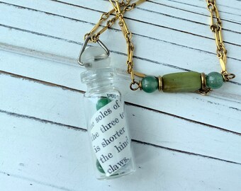 Lenora Dame Message In A Bottle Pendant Necklace - One of a Kind