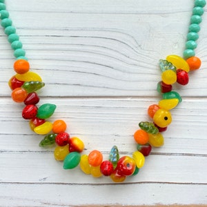Lenora Dame Still Life Glass Fruit Necklace
