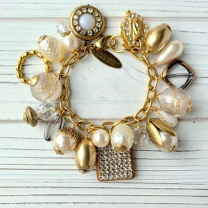 Lenora Dame Classic Pearl Bauble Charm Bracelet