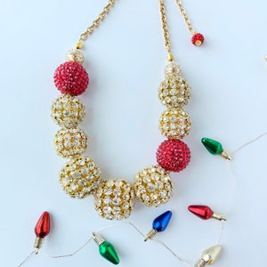 Lenora Dame Holiday Bling Bling Statement Necklace