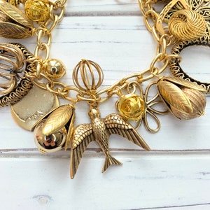 Lenora Dame Vintage Inspired Gilded Charm Bracelet image 3