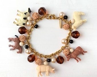 Lenora Dame Farm Animal Charm Bracelet