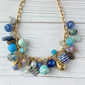 Lenora Dame Sail Away Blue Charm Necklace