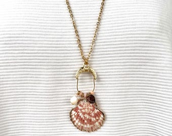 Lenora Dame One-Of-A-Kind Seashell Pendant Necklace
