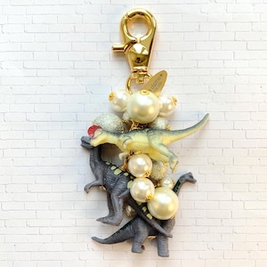 Lenora Dame Favorite Dinosaur Purse Charm in Slate