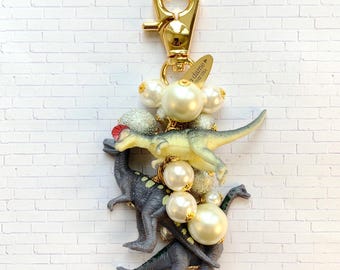 Lenora Dame Favorite Dinosaur Purse Charm in Slate