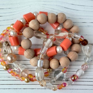 Lenora Dame 5-Piece Just Peachy Stretch Bracelet Set One of a Kind