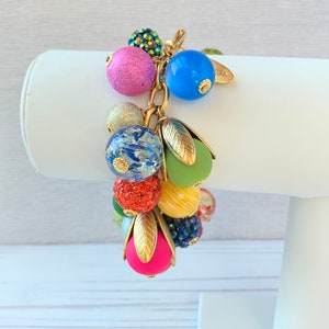 Lenora Dame Colorful Bead Cap Bauble Charm Bracelet image 5