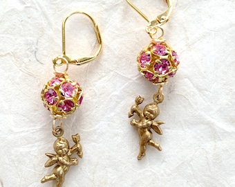 Lenora Dame Cupid Valentines Earrings