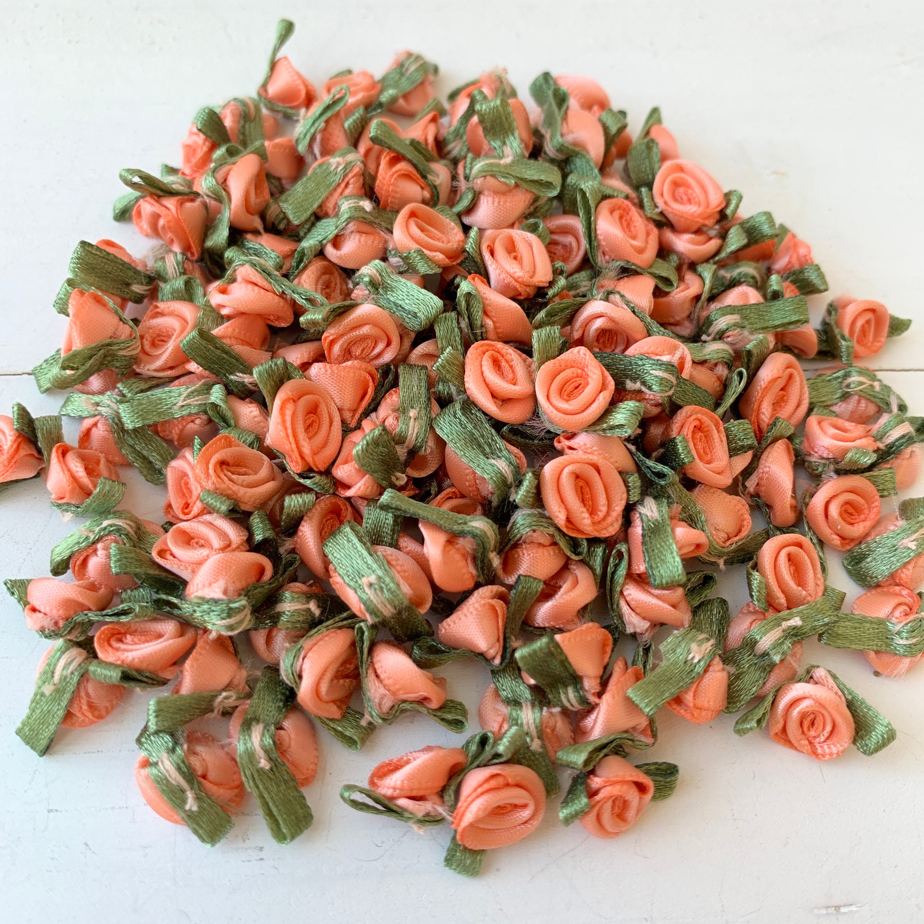Buy Silk ribbon roses picture Peach roses online