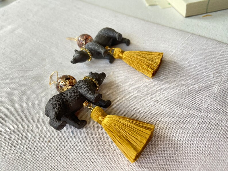 Lenora Dame Gordon the Grizzly Bear Earrings Etsy