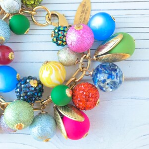 Lenora Dame Colorful Bead Cap Bauble Charm Bracelet image 6