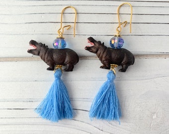 Lenora Dame Mini Hippo Earrings