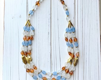 Lenora Dame Vintage Beaded Necklace - 2 Color Options