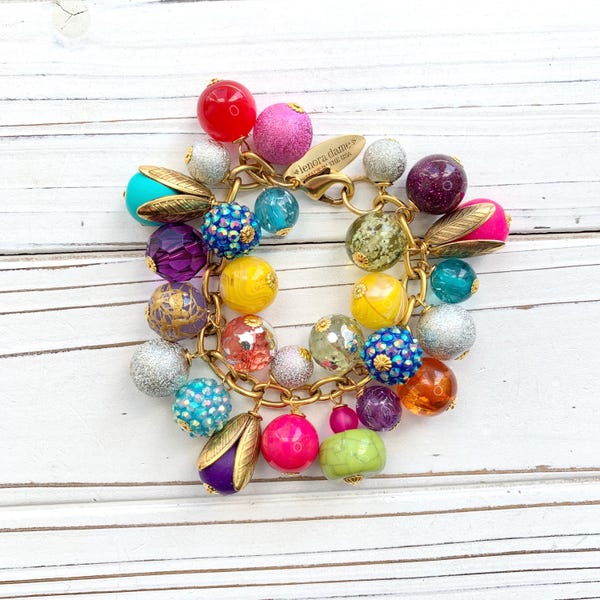 Lenora Dame Colorful Beaded Charm Bracelet