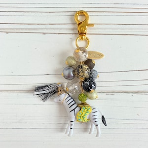 Lenora Dame Circus Zebra Bag Charm