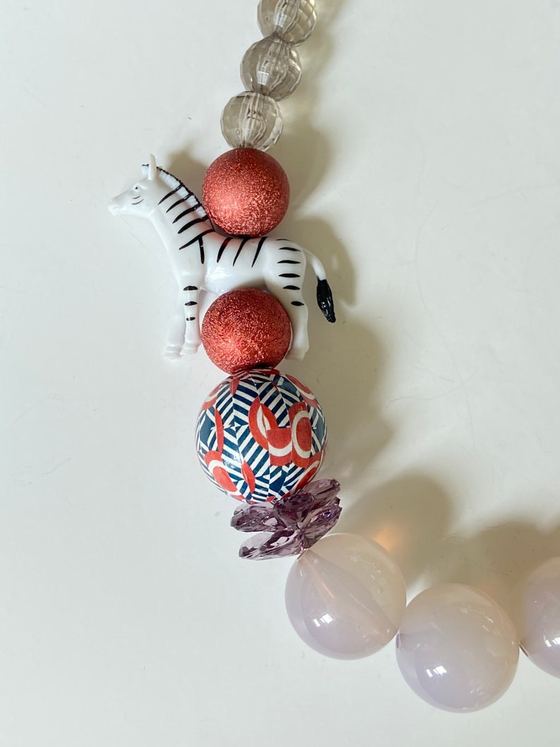 Lenora Dame Zebra Necklace in Rust image 6