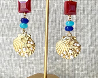 Lenora Dame American Seashell Earrings