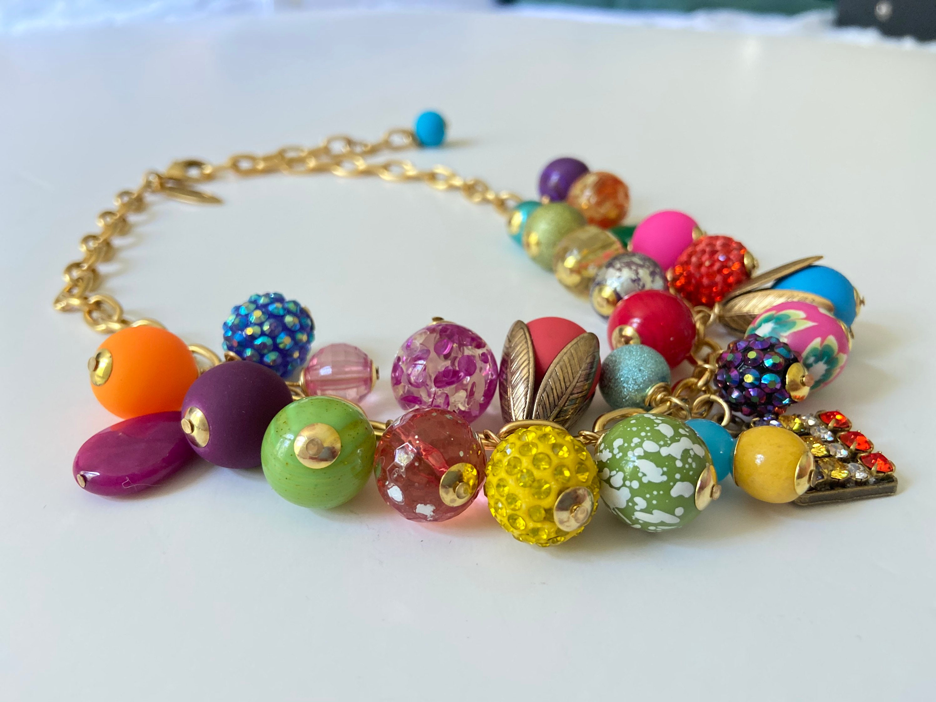 Lenora Dame Rainbow Charm Necklace | Etsy