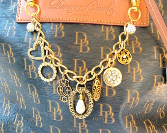 NEW DESIGN! Lenora Dame Heart of Gold Chain Bag Charm