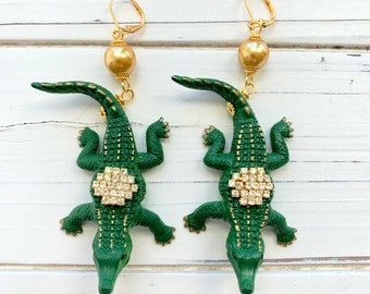 Lenora Dame Alligator Earrings