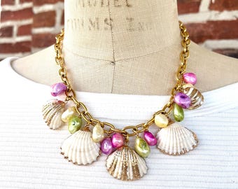 Lenora Dame Coastal Pastel Shell Necklace