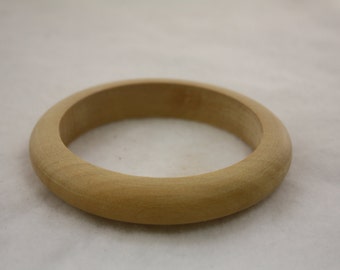 Lenora Dame Raw Materials 10 pcs Thin Wooden Bangle Craft Cuff 64mm ID 86mm OD