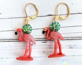 Lenora Dame Miniature Flamingo Earrings