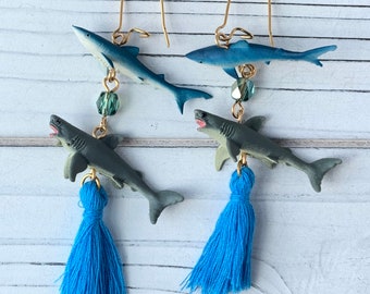 Lenora Dame Mini Shark Earrings