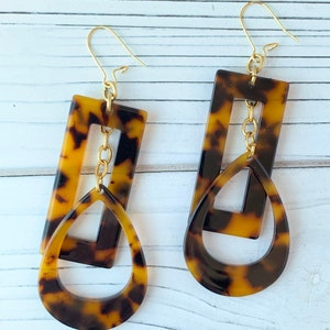 Lenora Dame Timeless Tortoise Shell Earrings