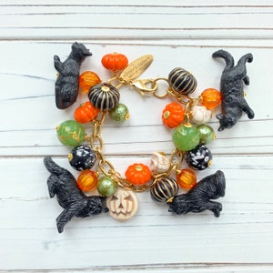 Lenora Dame Festive Feline Halloween Bracelet - New Version