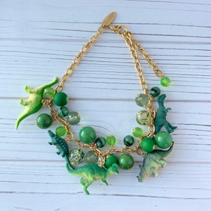 Lenora Dame Green Dinosaur Necklace