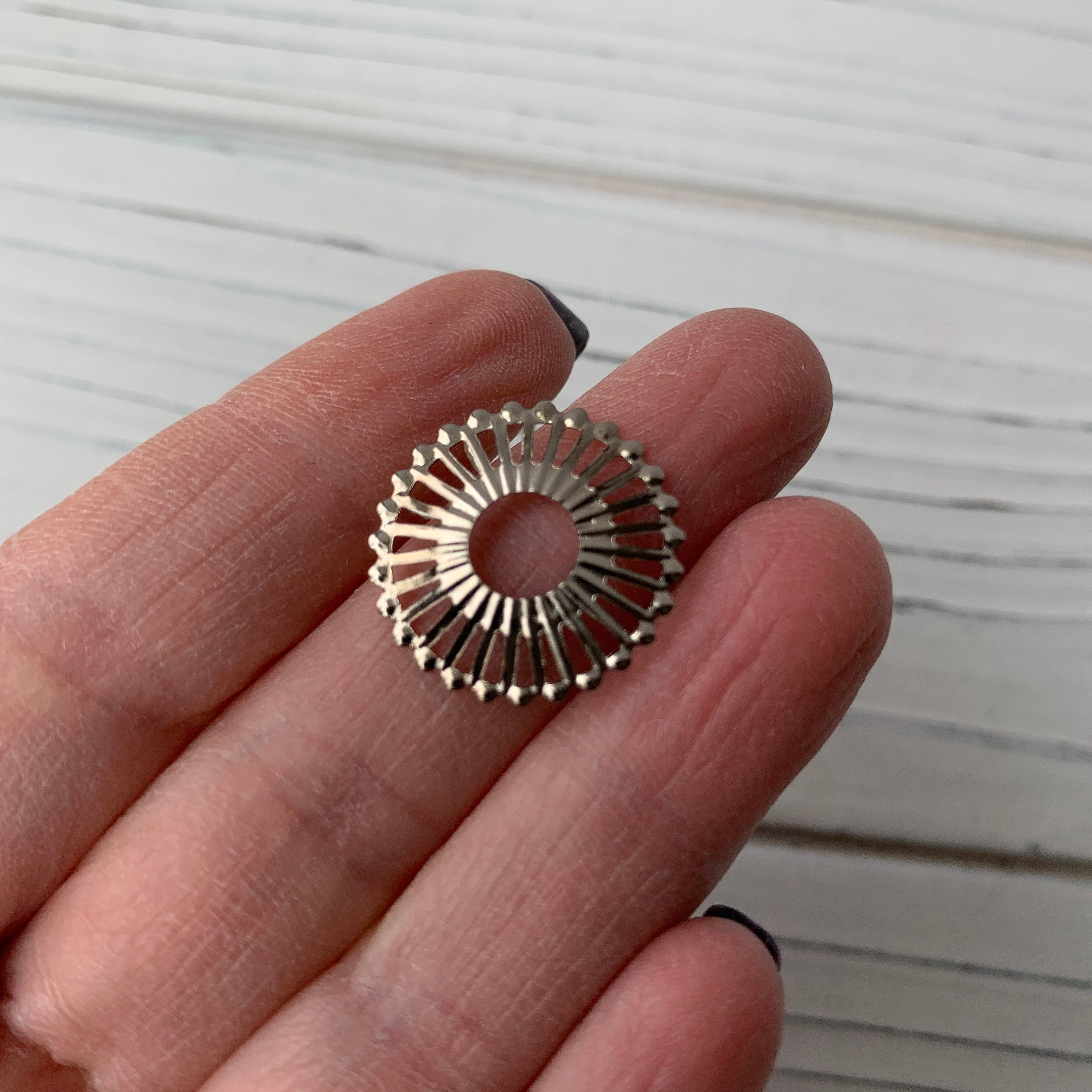 Lenora Dame Raw Materials 32mm Large Silver Bead with Raised Scroll Design for Jewelry Making Choose Amount Lenora Dame Raw Materials 32mm Large Silver Bead with Raised Scroll Design for Jewelry Making Choose Amount