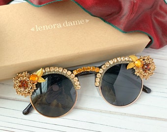 Lenora Dame Rosemary Embellished Sunglasses